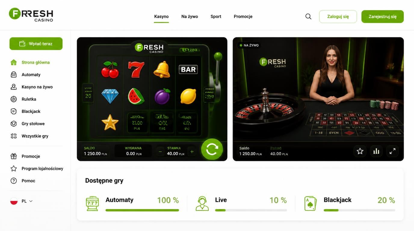 automaty i gry live pokazujące procentowy udział w obrocie