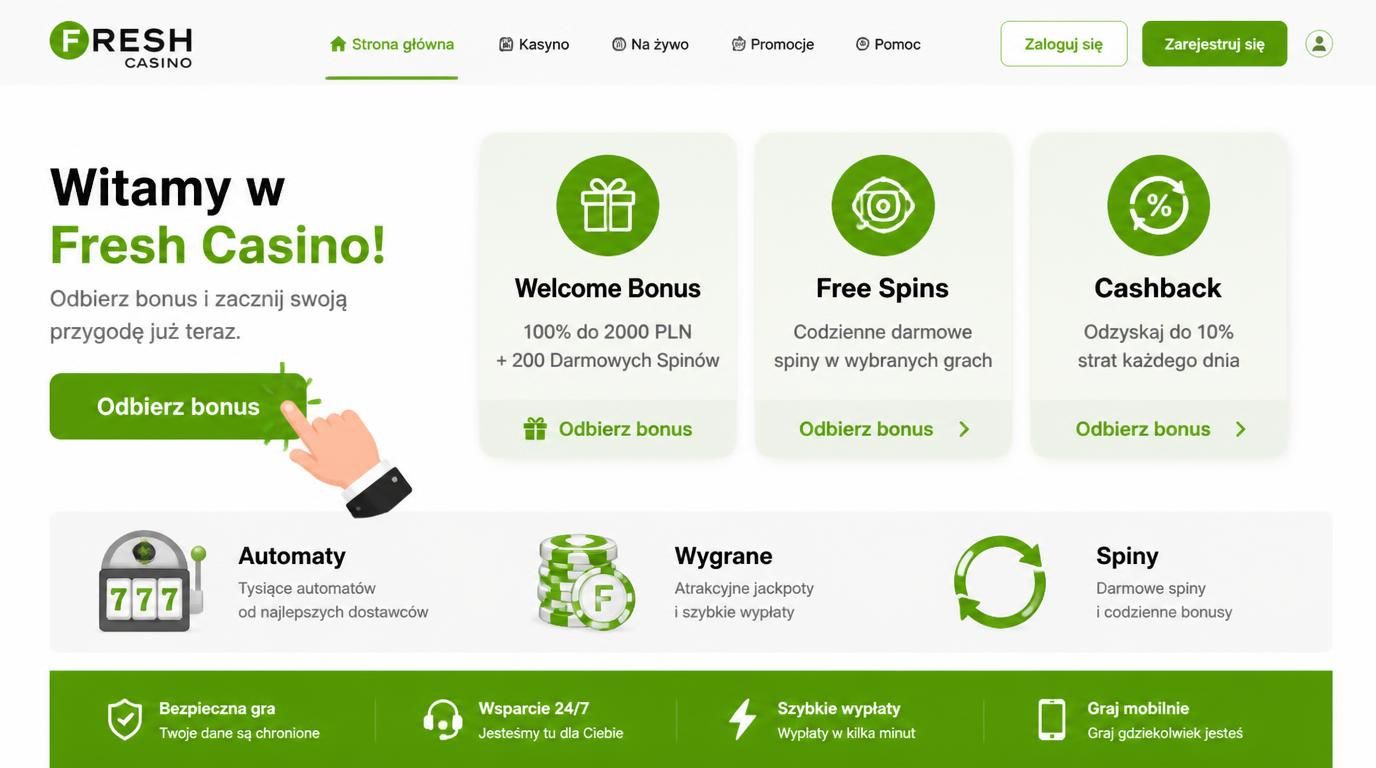 oferty bonusowe i darmowe spiny