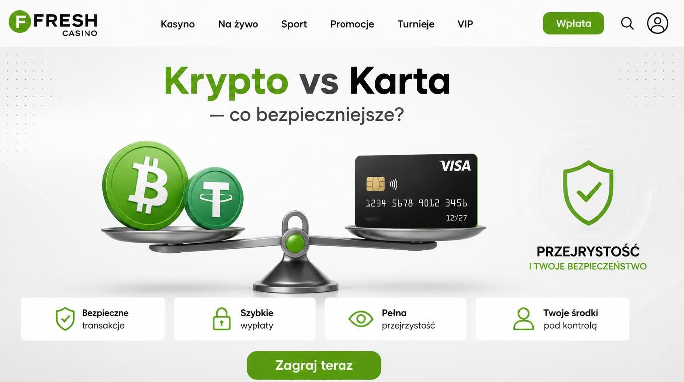 „Porównanie bezpieczeństwa wpłaty krypto i kartą”